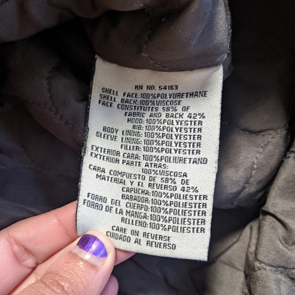 Levi's Chocolate Brown Faux Leather Gray Hoodie Thick Moto Winter Jacket Men's L - Picture 6 of 9